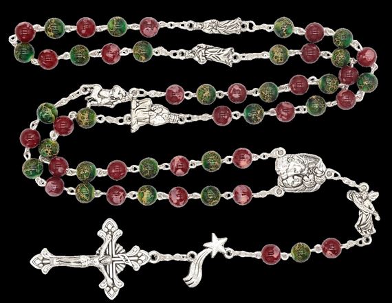 HOLY FAMILY (RED & GREEN) ROSARY